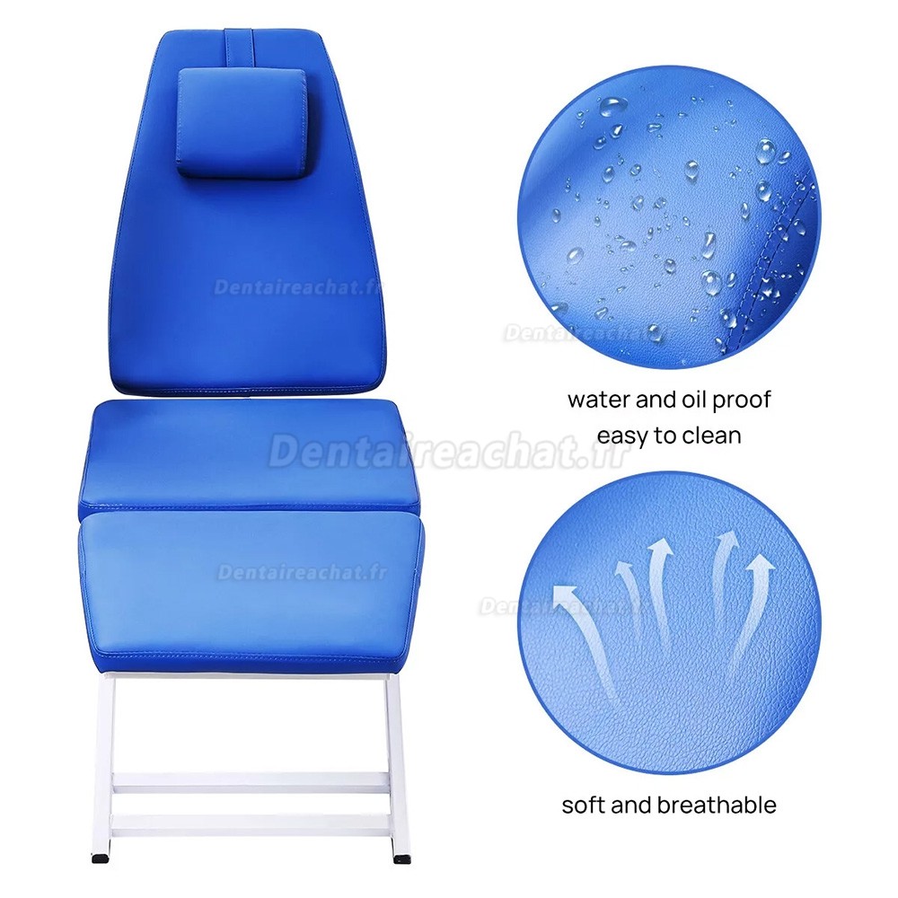 Fauteuil dentaire portable et pliable avec éclairage LED, turbine à air et plateau dentaire